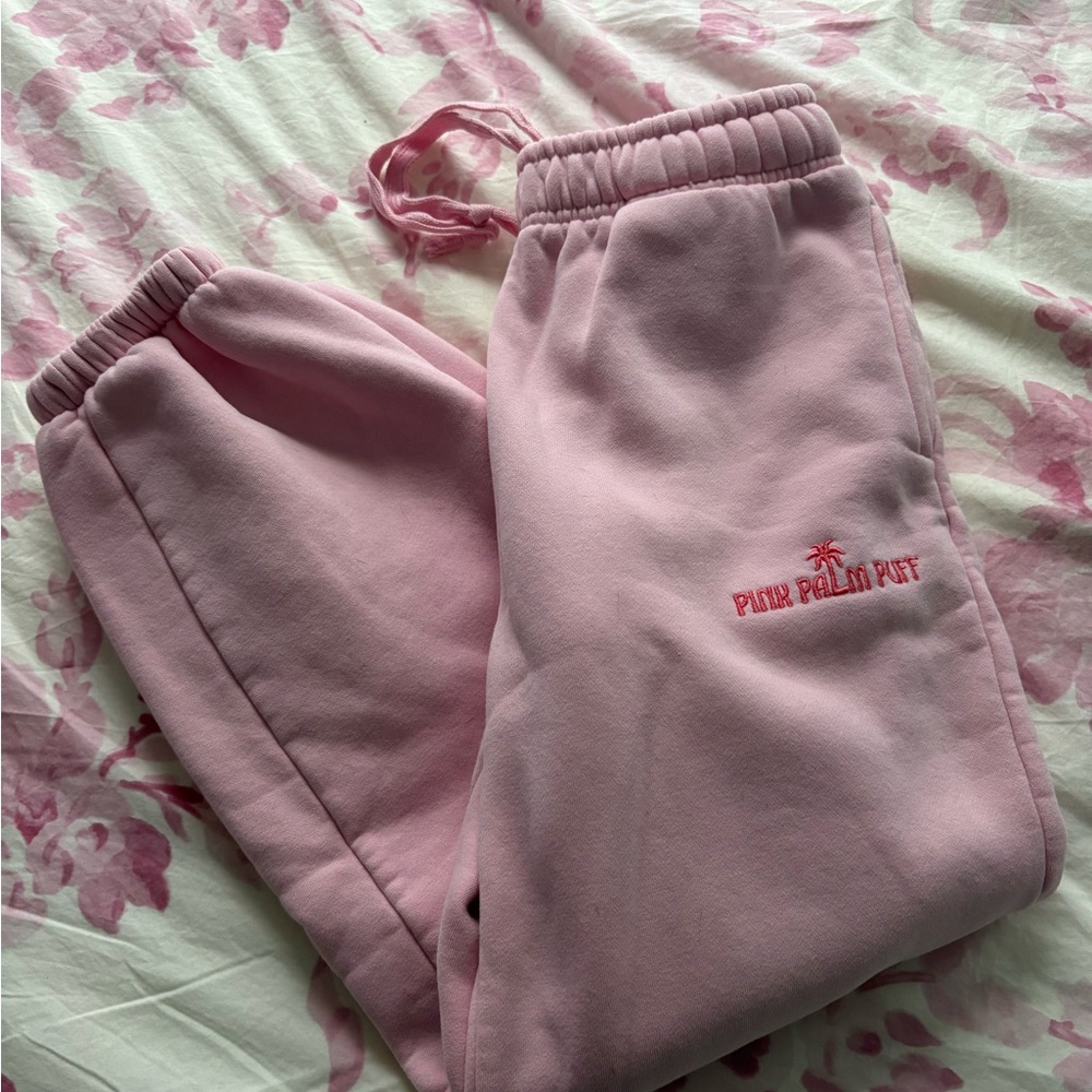 Pink Palm Puff sweatpants Size M